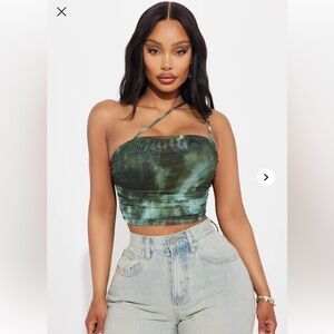 Turning Heads Mesh Top - Green